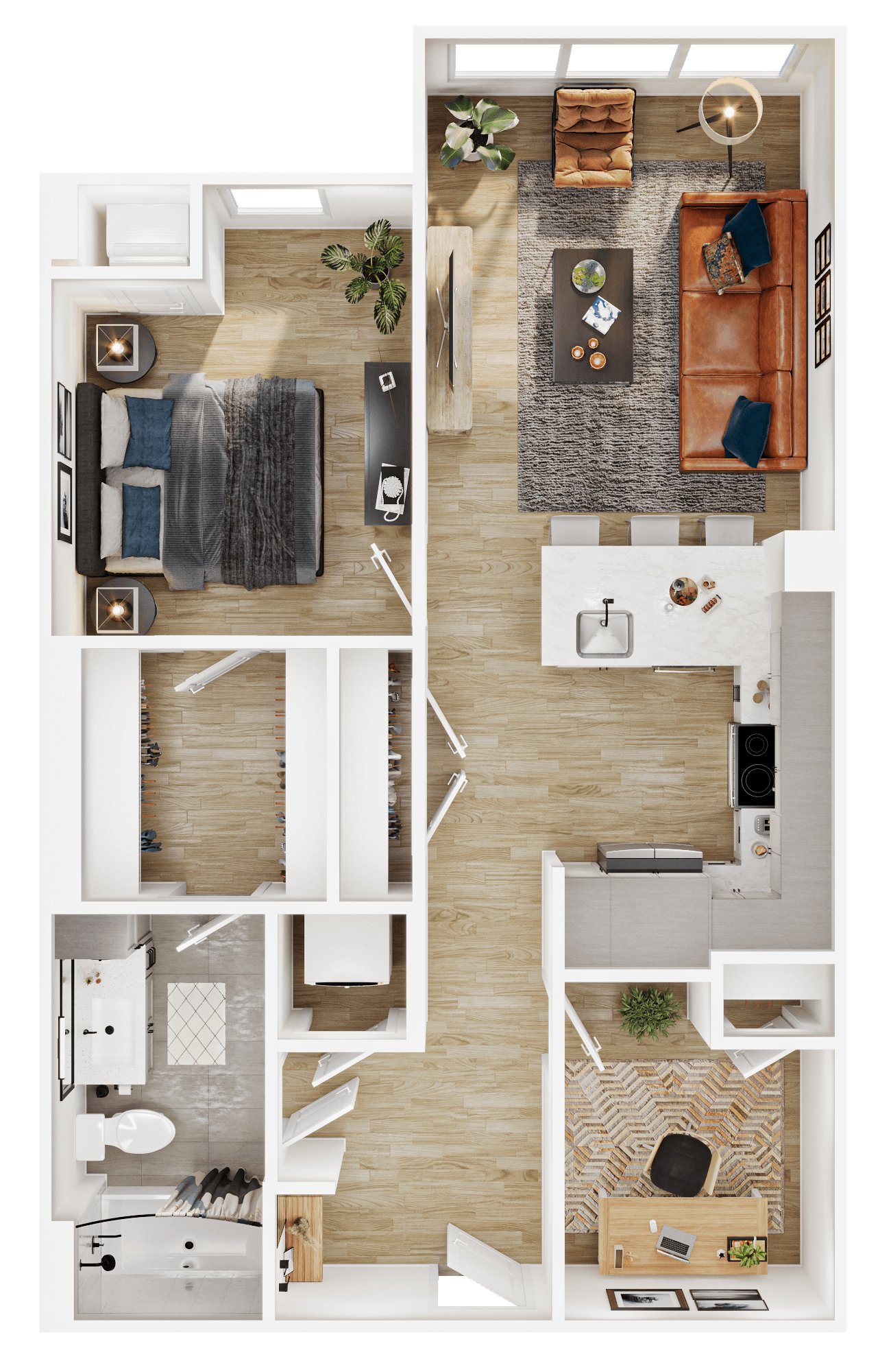 Floor plan layout diagram for A1D